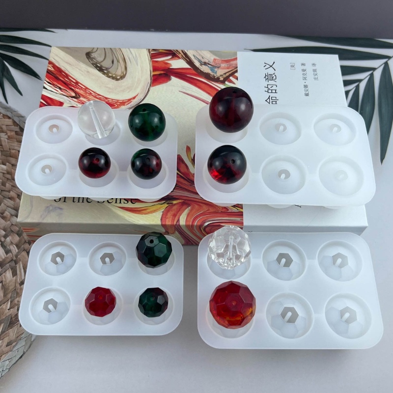 Siy Cetakan Manik Resin Untuk Perhiasan Cabochon Permata Silikon Cetakan Dengan Lubang Membuat Perhiasan Epoxy Resin Cetakan Untuk Anting Pend