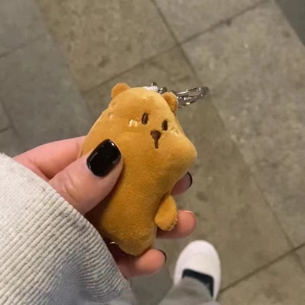 Mencicit Beruang Gantungan Kunci Tas Lucu Liontin Mewah Mainan Mini Kreatif Suara Keyring Hadiah Pacar