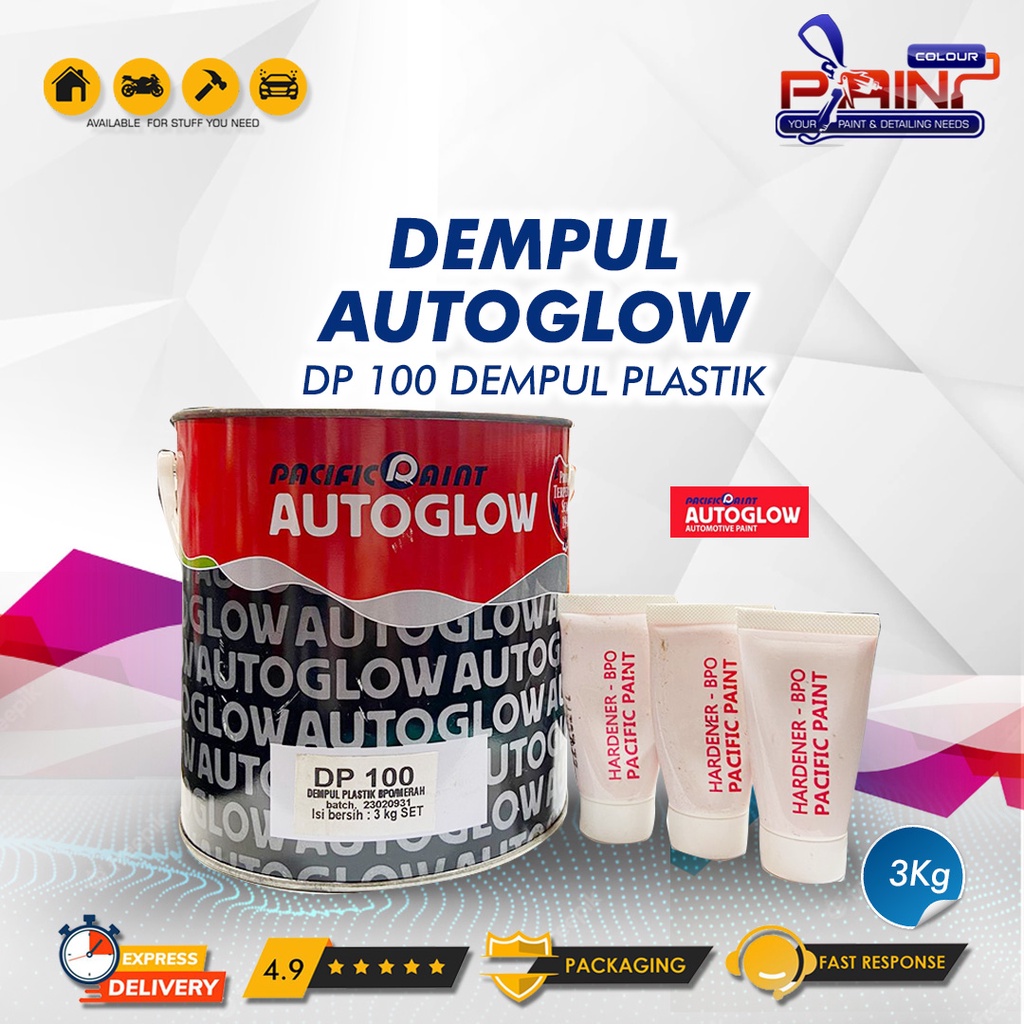 Dempul AutoGlow Galon Mobil/Motor/Besi/Kayu