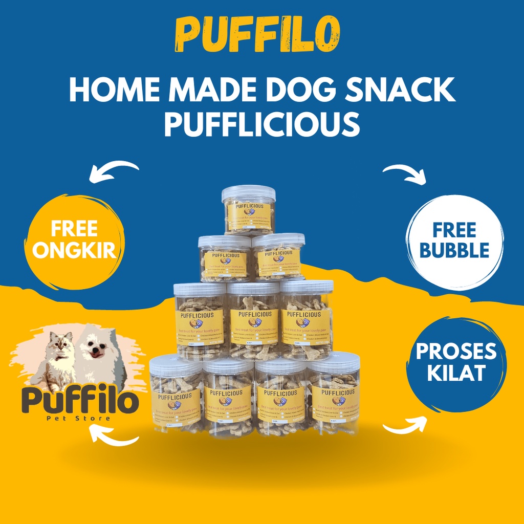 Pufflicious Dog Snack Home Made | Beef and Oats | 80gr ~ 160gr