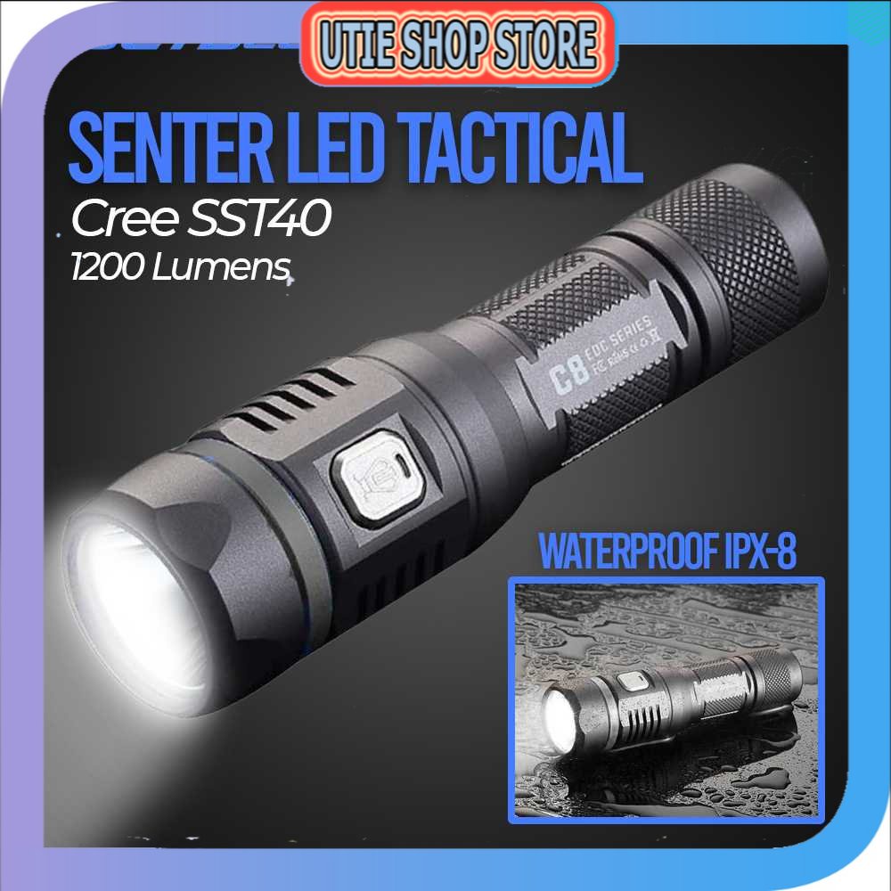 UTIE STORE - JETBeam Tactical Senter LED Cree SST40 1200 Lumens - C8 Pro