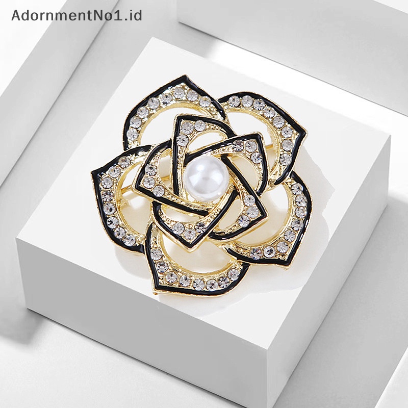 [AdornmentNo1] Fashion Mutiara Camellia Bros Untuk Wanita Pakaian Mantel Perhiasan Aksesoris Hadiah [ID]