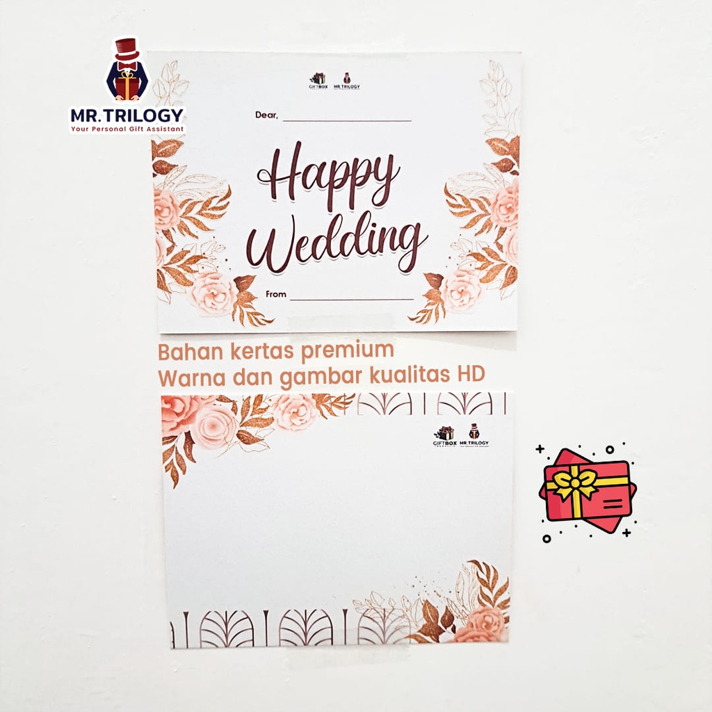 Kartu Ucapan Greeting Card Gift Card Kartu Wedding Birthday Custom