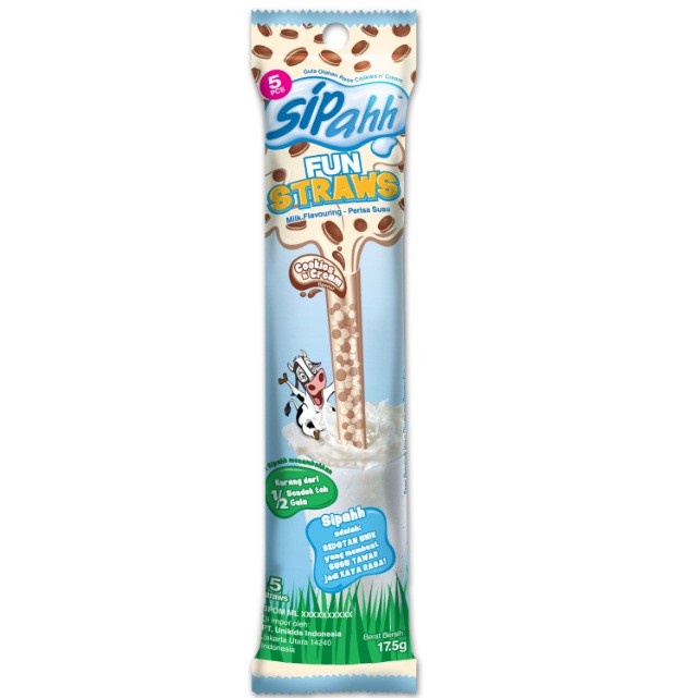

ARS04 Sipahh fun straw rasa cookies and cream isi 5