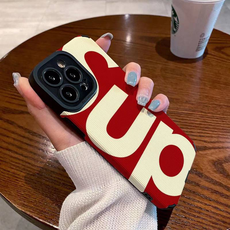 Lamb Skin Fashion Cool Red Sup Soft Case IPhone 6S 7 Plus 8 Plus X XS XR XS Max 11 13 12 14 PRO Max 14 Plus 12 13 mINI SE Phone Case Black for Women GIRL