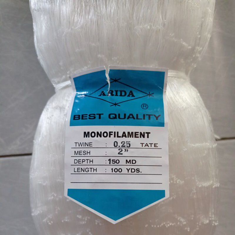 Jaring Arida 2 inchi 0.25 150md/100yds tate jaring ikan arida pukat arida jaring ikan murah jaring i