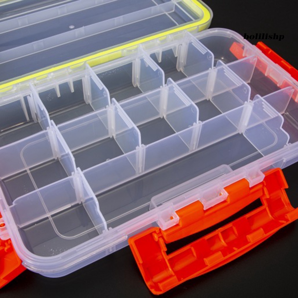 Bo-fishing Tackle Box Transparan Kapasitas Besar Tahan Debu Multi-Kompartemen Penyimpanan Barang Kekuatan Tinggi Tahan Guncangan Penyimpanan Bening Lure Box Fishing Tackle Organizer