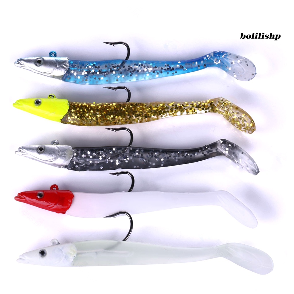 Bo-11cm/19g Umpan Lembut Simulasi Jig Kepala T Ekor Tajam Kait Tunggal Mencegah Lolos Universal Buatan Umpan Luar Memancing Memikat Perlengkapan Memancing