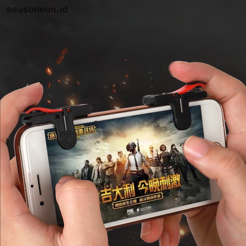 Seasonoun D9 Mobile Game Gamepad Trigger Joys Fire Button Controller Untuk PUBG S1.