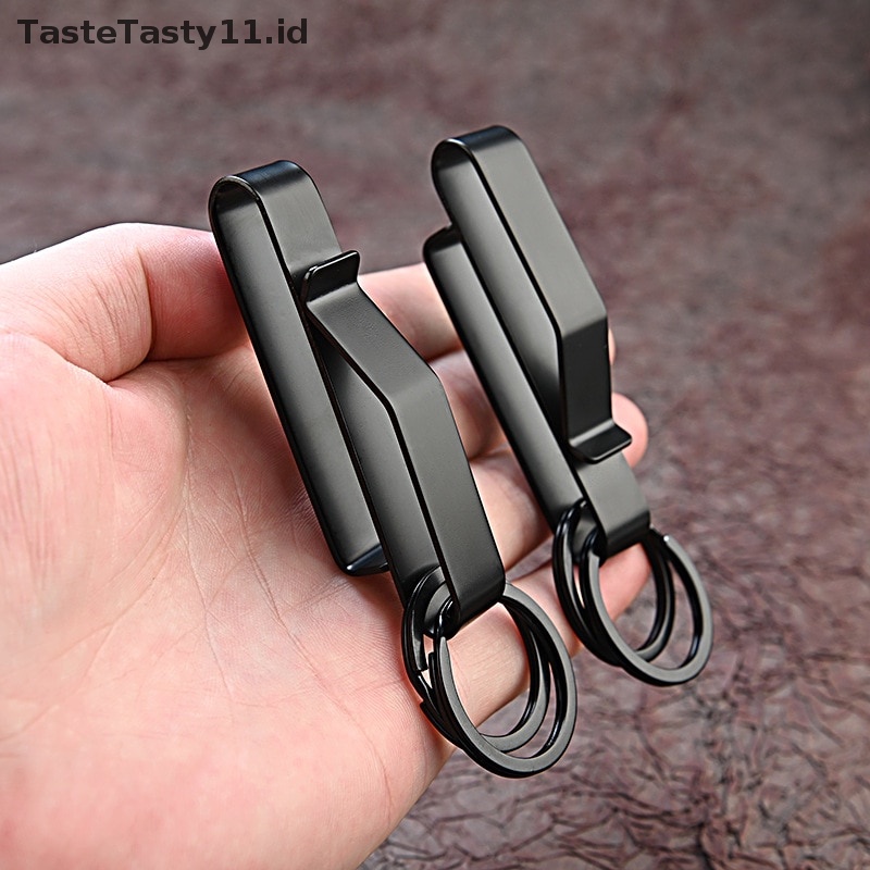 Tastetasty Molle Webbing Gesper Stainless Steel Pinggang Gantung Gesper Kunci Mobil Key Clip Belt.