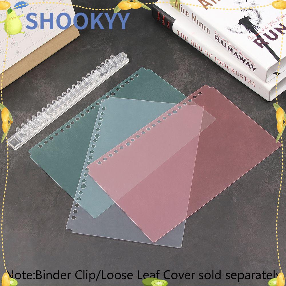 Chookyy A5/B5 Loose-leaf Cover Aksesori Alat Tulis File Folder Plastik20/26Lubang Ring Binder Bening