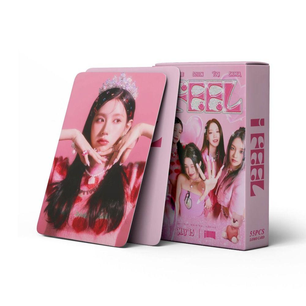 Needway  Lomo Card Set Fans Hadiah Cetak Kartu Hd Foto Ye Shuhua Le Sserafim Unforgiven Idol Photo Queen Edition Song Yuqi (G) I-DLE Lomo Card