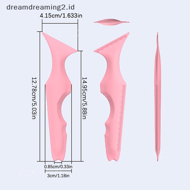 (drea) Resusable Silicone Eyeliner Ruler Tool Alat Bantu Makeup Multifungsi//