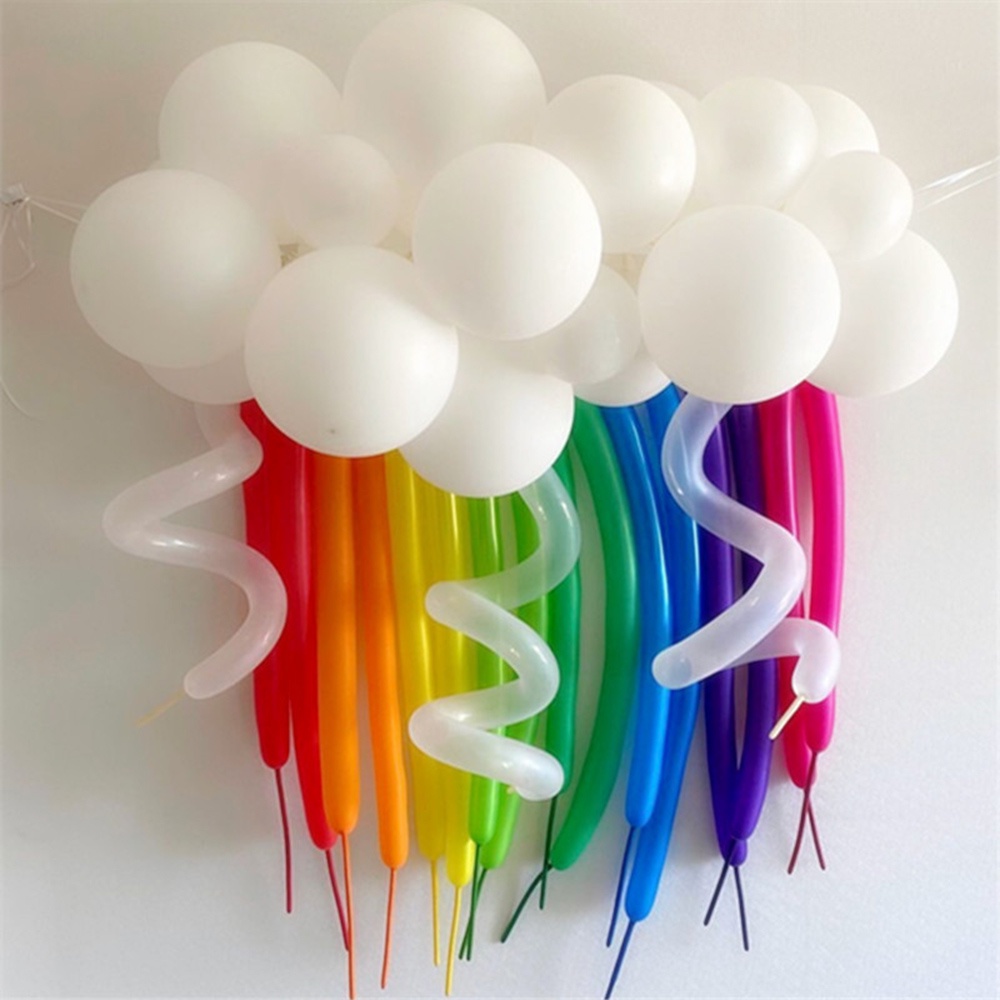 30pcs/set Balon Pita Kertas Warna-Warni Untuk Dekorasi Ulang Tahun Taman Photoshoot Piknik Outdoor Dan Tk