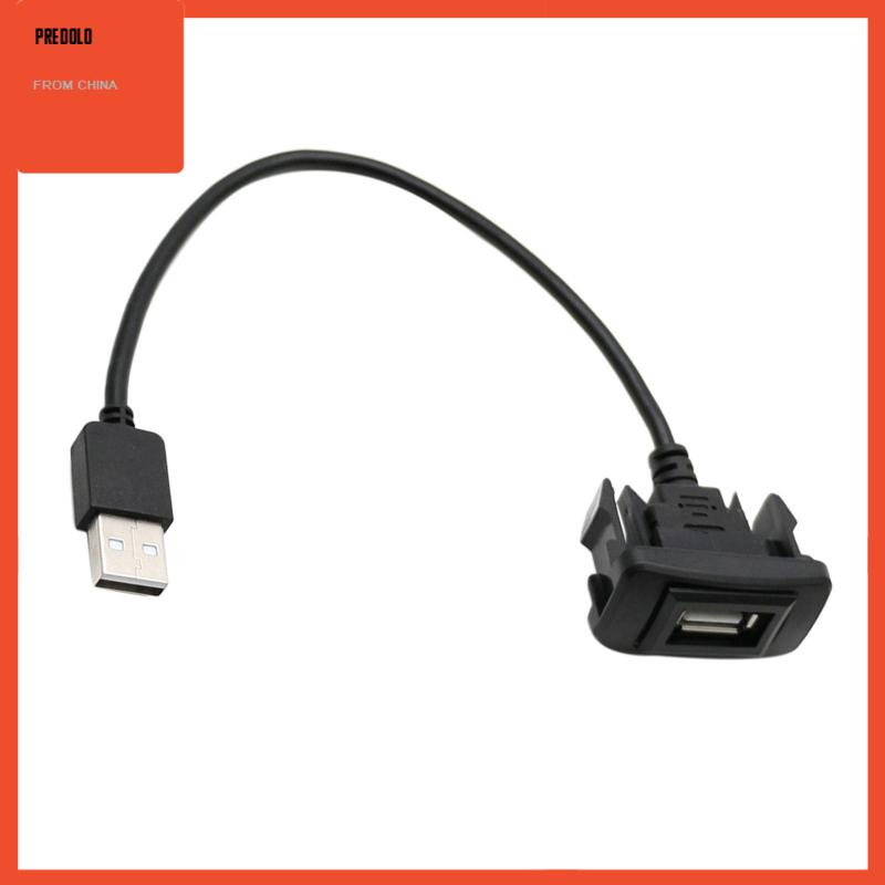 [Predolo] Flush Dashboard Mobil USB 2.0 Port Panel Mount Aksesori