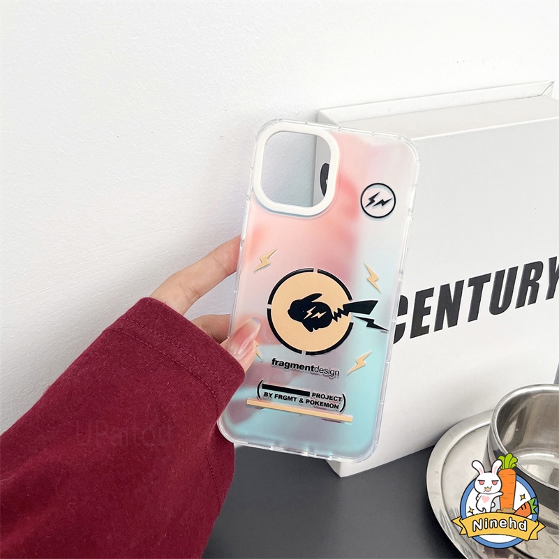 IPHONE Casing Kompatibel Untuk Iphone14 13 12 11 Pro Max X Xr Xs Max8 7 Plus SE 2020 Kualitas Tinggi Gradiasi Laser Akrilik Casing Ponsel Bening Shockproof Bumper Soft Case Full Cover Pelindung