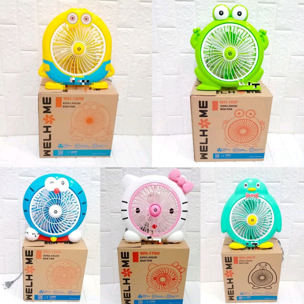 Kipas Angin Karakter WELHOME Listrik Termurah 10 inch High Quality