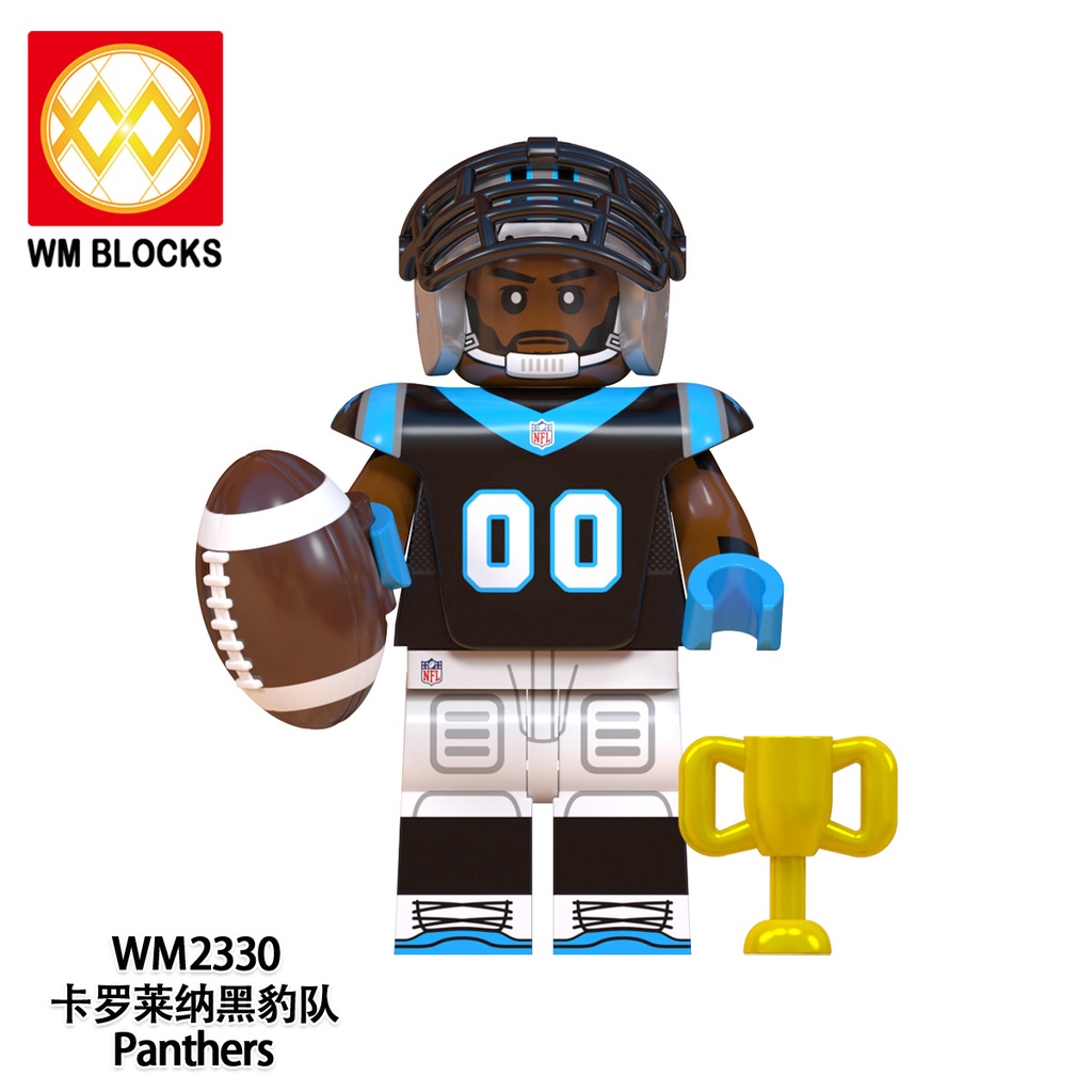 Football Series Los Angeles Chargers Panthers Rakitan Anak Blok Bangunan Hiasan Koleksi Mainan Boneka