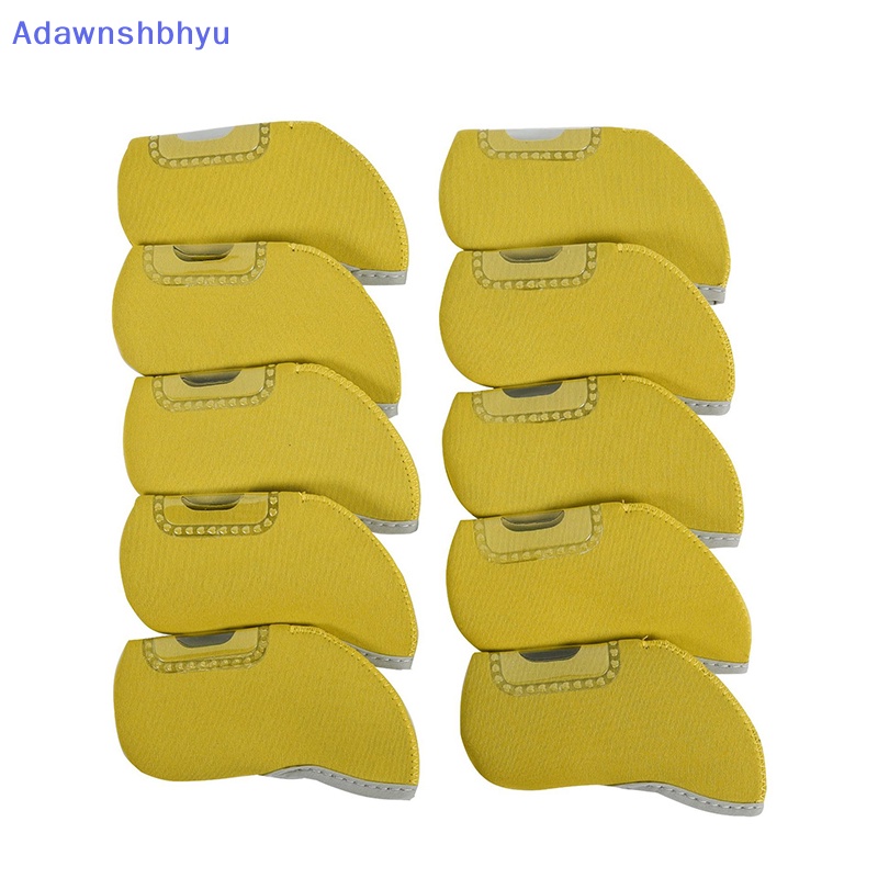 Adhyu 10pcs /set Bordir Nomor Golf Besi Penutup Kepala Kop Besi Wedges Covers ID