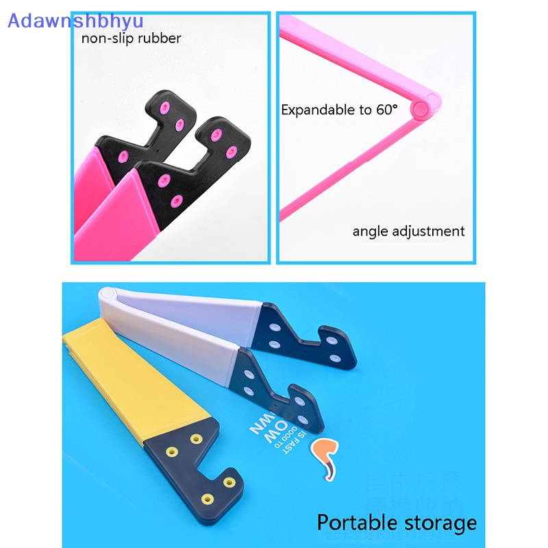 Adhyu 1Pcs Universal Desktop Stand Portable Lipat model V Dudukan Ponsel Holder ID