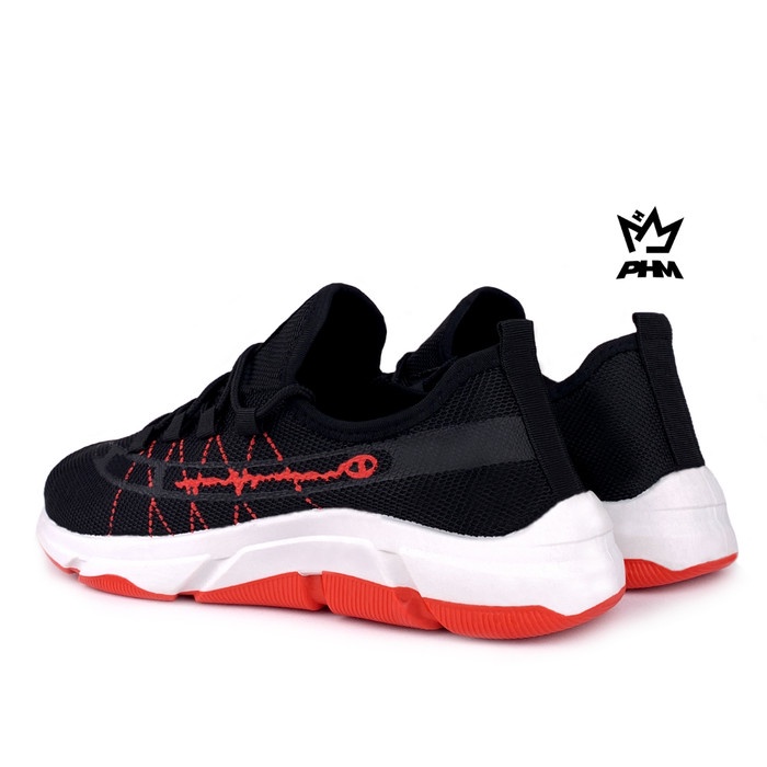 (COD) PHM Shoes Sepatu Pria Sneakers Import Sepatu Olahraga Kasual PHM205 - Merah, 40