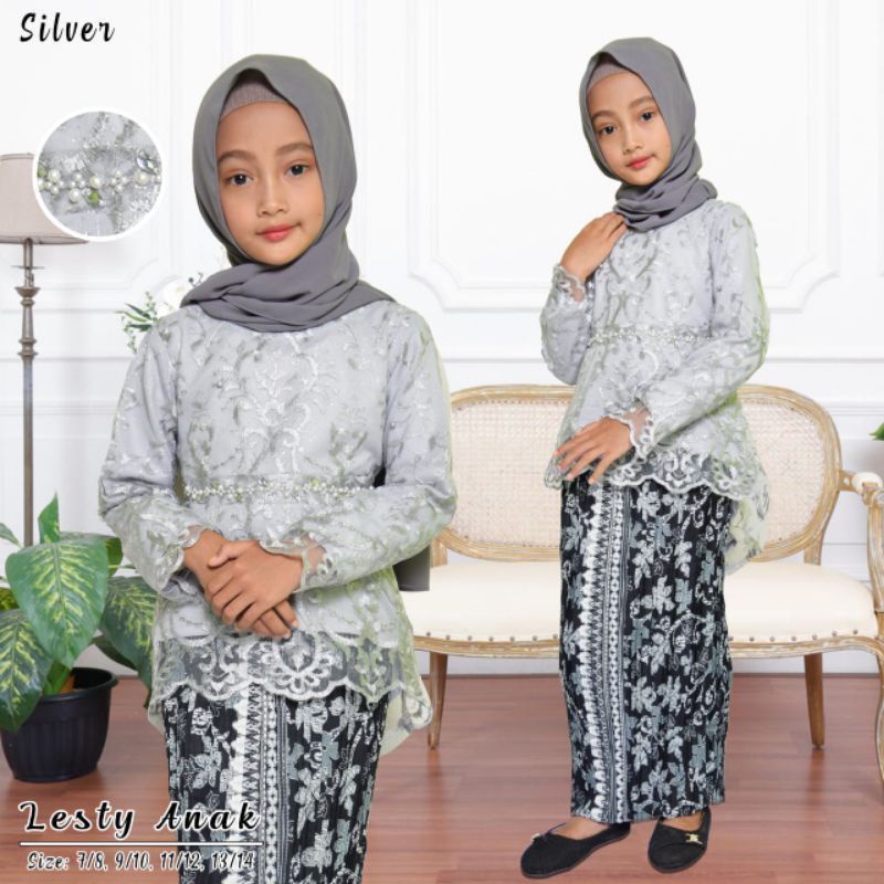 BA KEBAYA ANAK MODERN SETELAN KEBAYA AURORA LESTY ANAK KEBAYA PESTA KEBAYA PAYET MUTIARA KEBAYA ANAK MODERN/KEBAYA