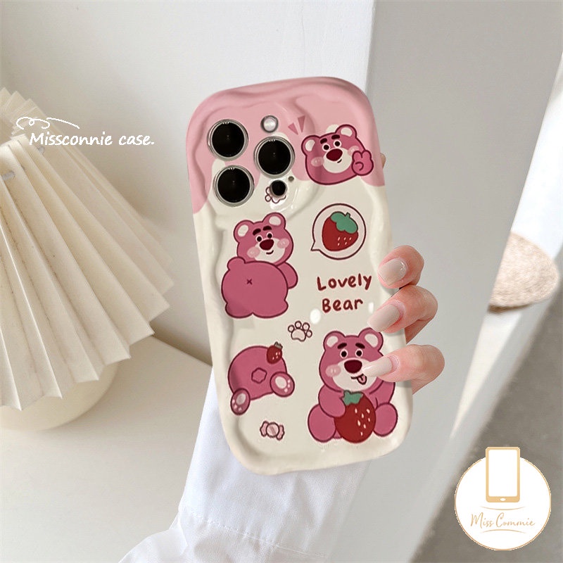 Case Pasangan Untuk Redmi Note10 11 11s 10s 10Pro 10 Pro Max Plus Redmi 10C 9T 9C 10 9A 9 A1 10A 9C NFC A2 POCO M3 Kartun Doraemon Strawberry Bear Manyo 3D Wavy Curved Edge Cover