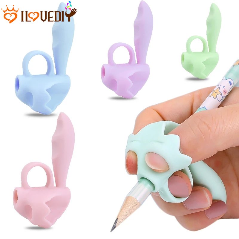 Alat Koreksi Postur Tulisan Anak Posture Pen Holder Silikon Lembut Pencil Holder Aid Grip Posture Correction Device Untuk Pelajar Anak Handwriting Pulpen Grip