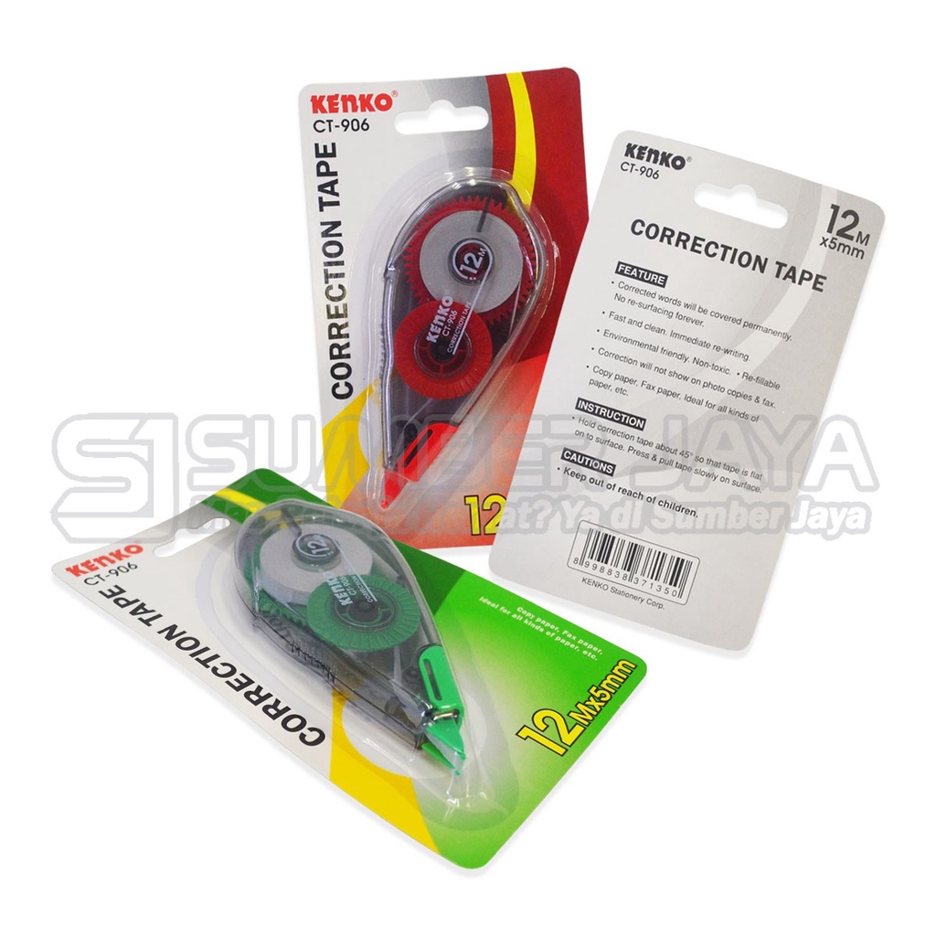 

CORRECTION TAPE KENKO CT-906 Tipex Kertas Kenko Size 12M x 5mm