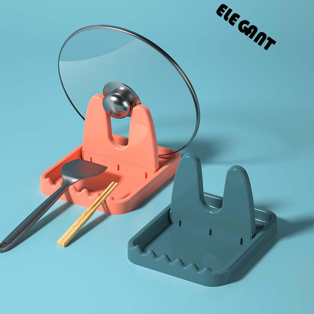 [Elegan] Holder Tutup Panci Lipat Praktis Organizer Peralatan Makan Sendok Sup Untuk Kompor Top Spoon Rest