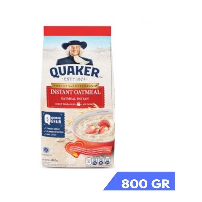 Quaker Oat Instant Oatmeal Merah / Quick Cooking Biru 800 gram Exp Mei 2024