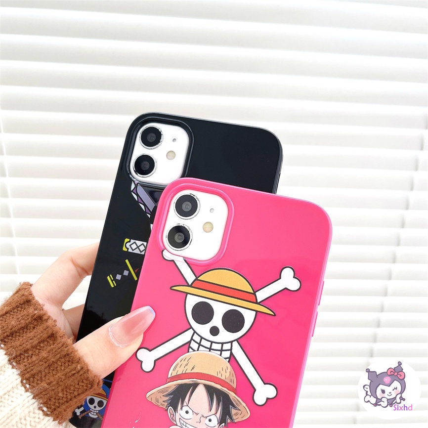 IPHONE Kompatibel Untuk Iphone14 13 12 11 Pro Max SE 2020 X Xr Xs Max8 7 6Plus Kartun Fashion One Piece Pasangan Silikon Ponsel Case Lembut Anti Jatuh Pelindung TPU Cover XJJJJ