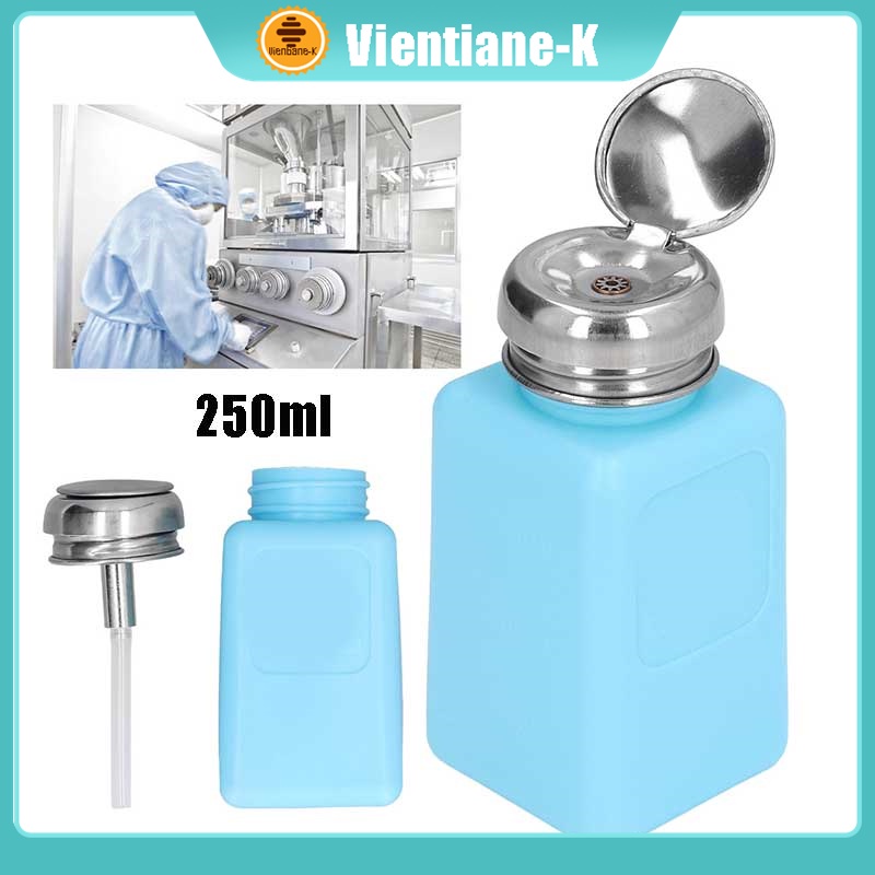 Solvent Dispenser Esd IPA Botol Pompa Alkohol Dispenser Alkohol 250ml