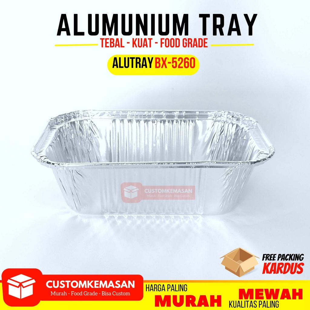 Alu Tray Bx-5260 / Alumunium Tray / Alumunium Cup / Muffin Alumunium / Tray Alumunium