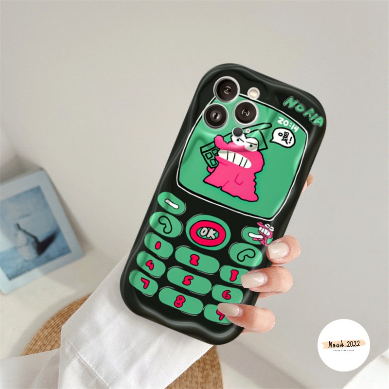 Case Beruang Crocodile Manyo Lucu Untuk Samsung A14 A24 A03s A32 A23 A12 A04s A52 A13 A50s A21s A02s A04 A20 A03 A50 A51 A20s A30s A11 3D Tepi Melengkung Bergelombang Glossy Shockproof Couple Cover