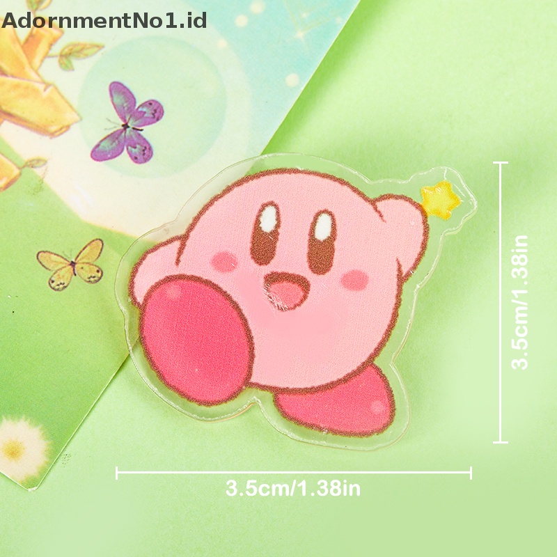 [AdornmentNo1] 1pcs Kartun Bros Pink Kirby Metal Badge Pin Mainan Hadiah Ulang Tahun Anak [ID]