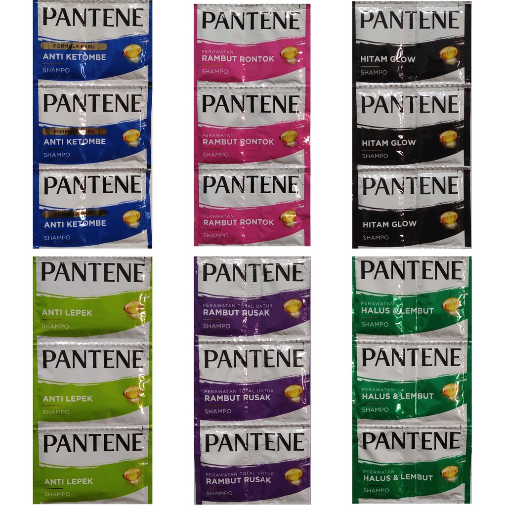 SAMPO PANTENE SACHET / 1 RENCENG ISI 12 Sachet / 10 ML