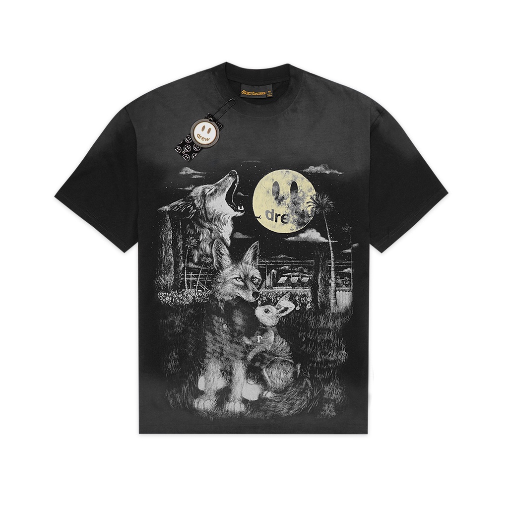 Drew House Full Moon T-Shirt Faded Black