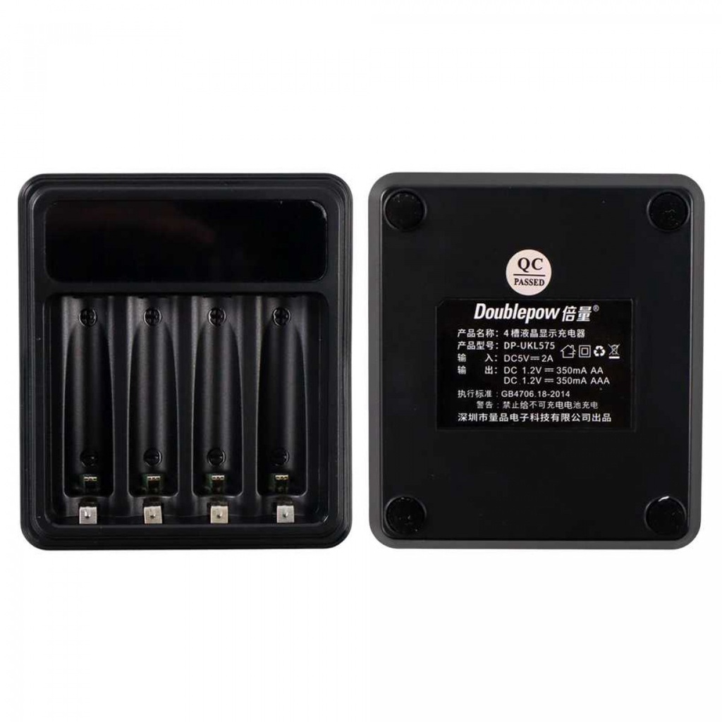 Charger Baterai 4 Slot Independent AA AAA Ni-MH 1.2V Display LED