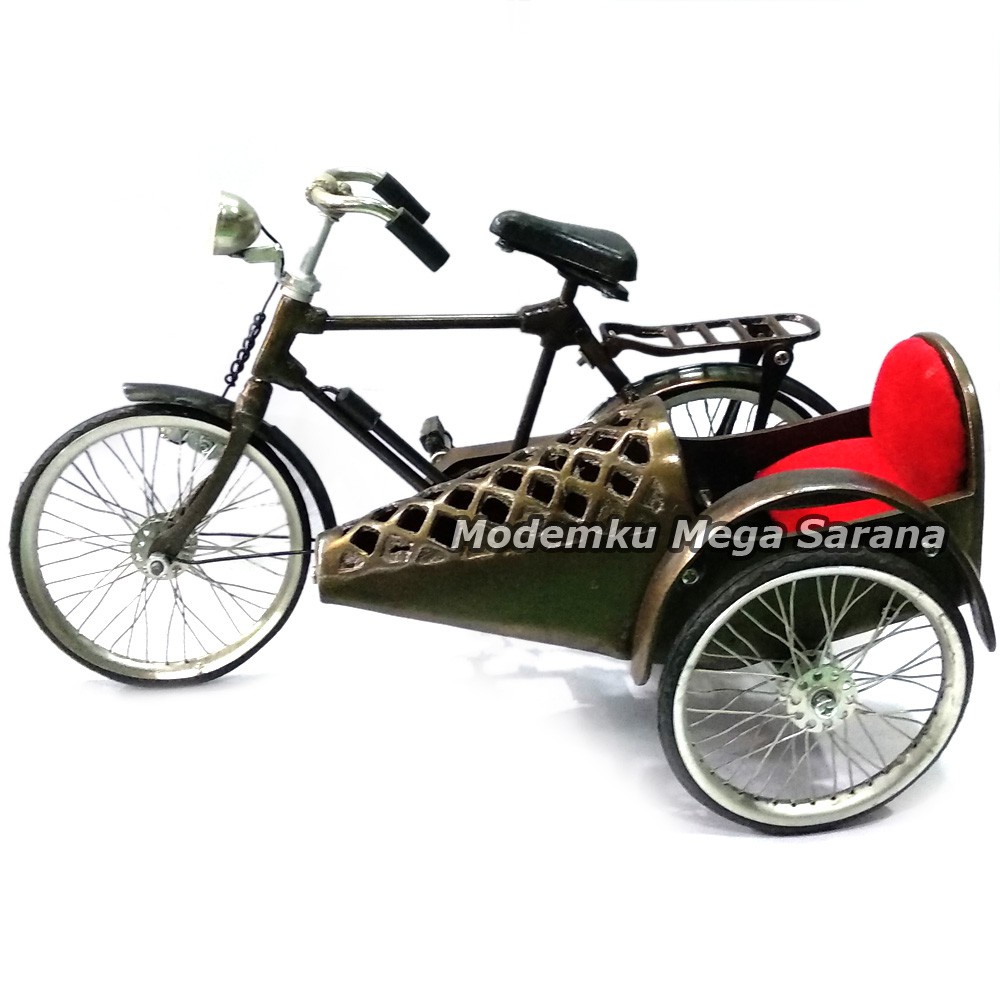 Diecast Miniatur Sepeda Becak Thailand Unik
