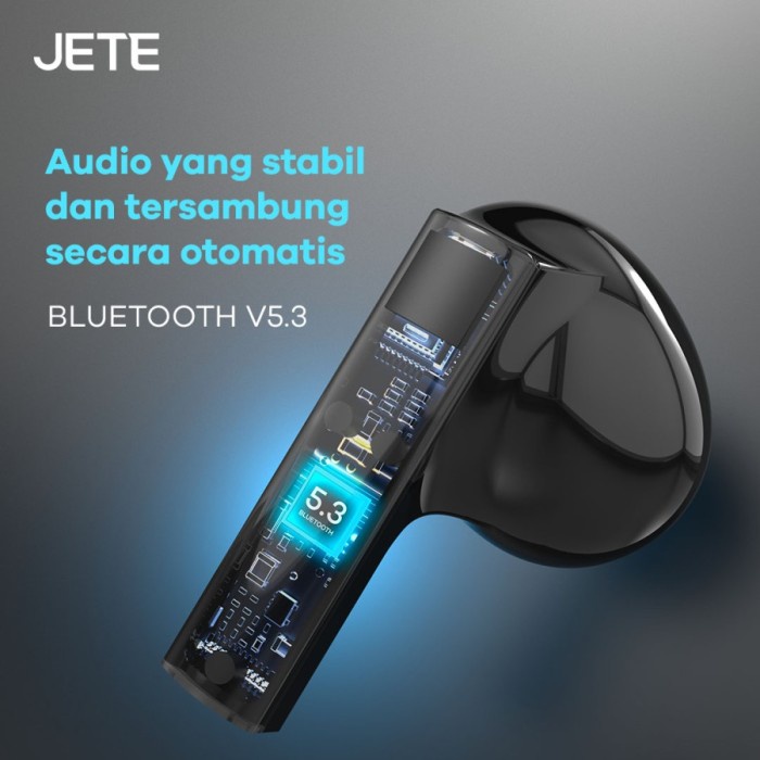 JETE T12 TWS Bluetooth Headset - Earphone Bluetooth 5.3 JETE T12 - Garansi 2 Tahun