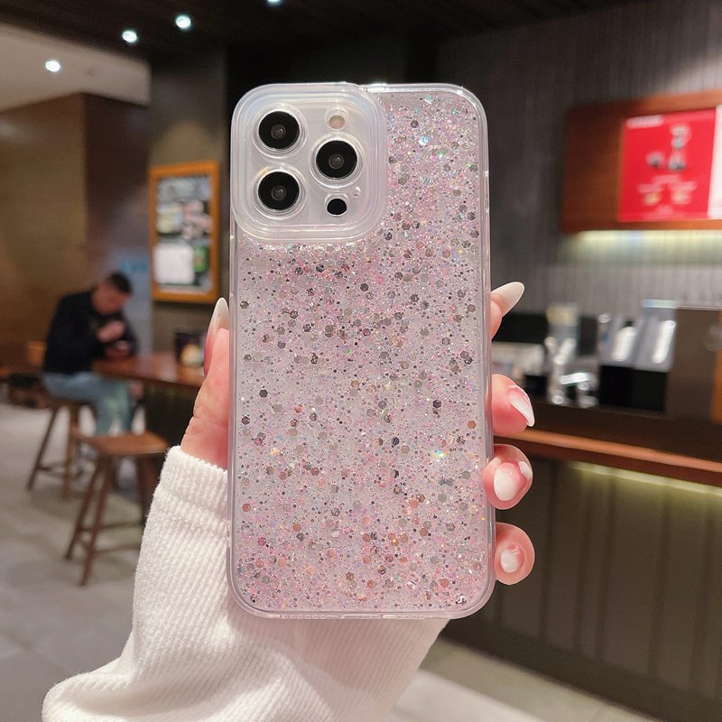 Crystal Pink Starry Sky Soft Case for IPhone 7 8 Plus X XS XR XS Max 11 13 12 14 PRO Max 14 Plus Clear Phone Case for Girl Women Gift