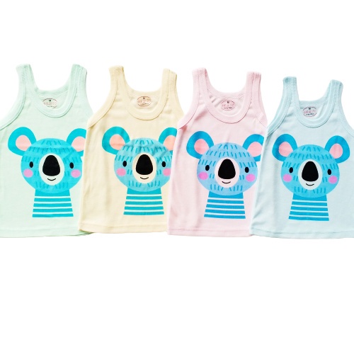 PROMO 10.10 HappyOliver KAOS SINGLET MOTIF WARNA ANAK kaos dalam oblong anak laki2 dan perempuan newborn-3thn