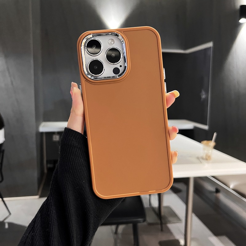 Electroplated Lens Frame Silicone Soft Case IPhone 6S Plus 7 8 14 Plus 7+ 8+ XR XS Max 11 12 13 14 Pro Max SE 2020 Women's Gift Purple Pretty Phone Case