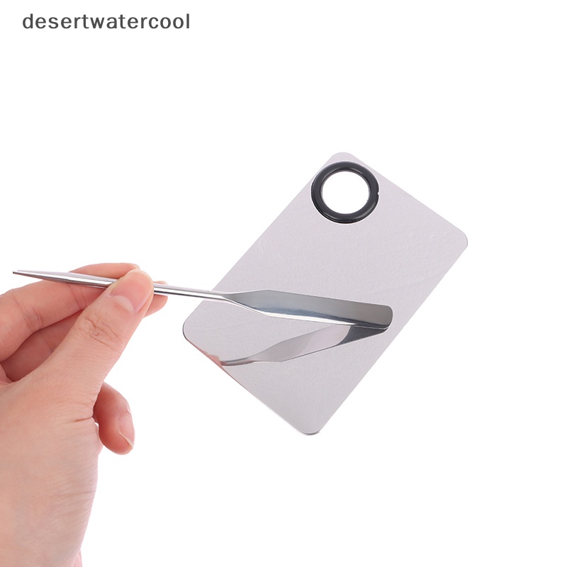 Deid 1Set Stainless Steel Kepala Ganda Makeup Toner Spatula Mixing Stick Foundation Martijn