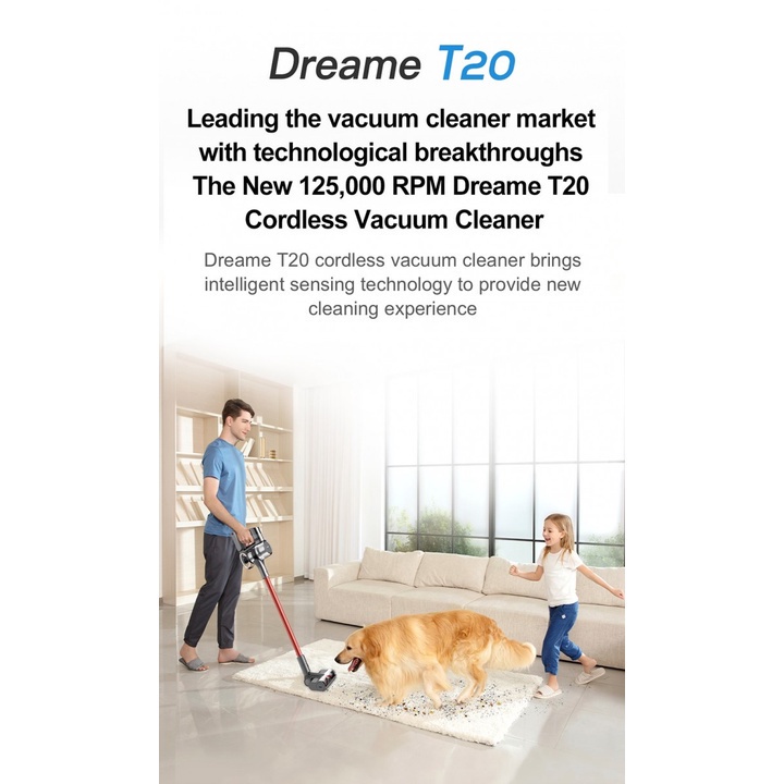 136 DREAME T20 - Cordless Vacuum Cleaner 25000Pa - Penyedot Debu Otomatis