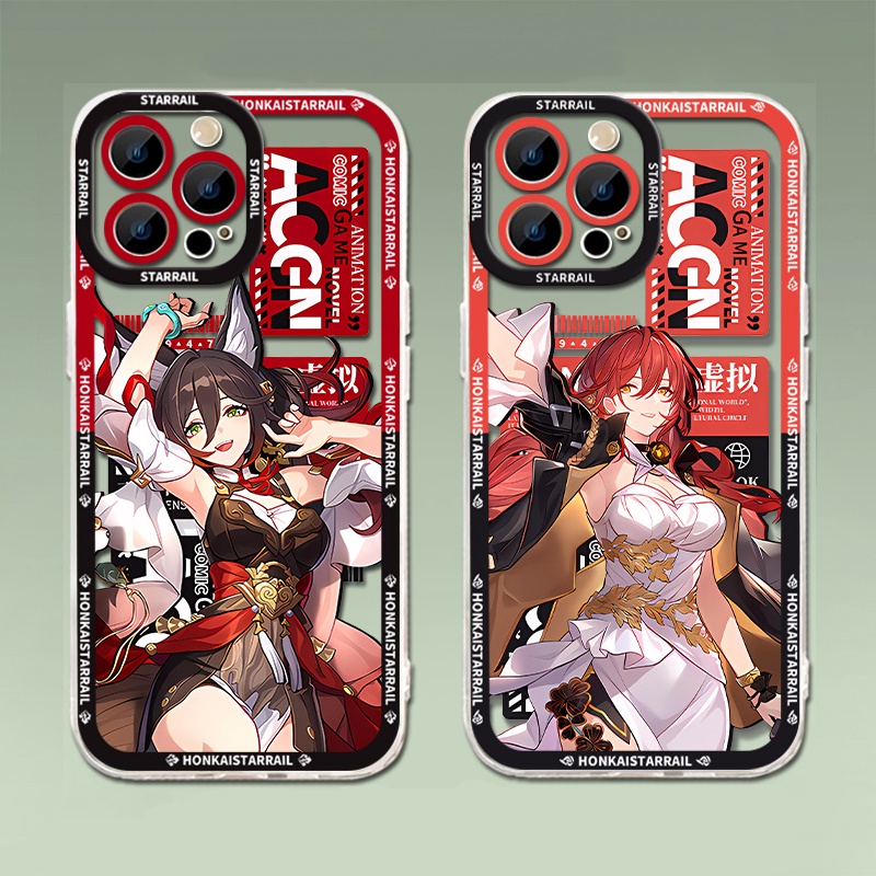 IPHONE Honkai Star Rail Himeko Soft Case Kompatibel Untuk Iphone11 14 13 12 Pro Max XS XR X8 7 6S Plus Casing Ponsel Tingyun Mini Transparan TPU Silikon Shockproof Cover