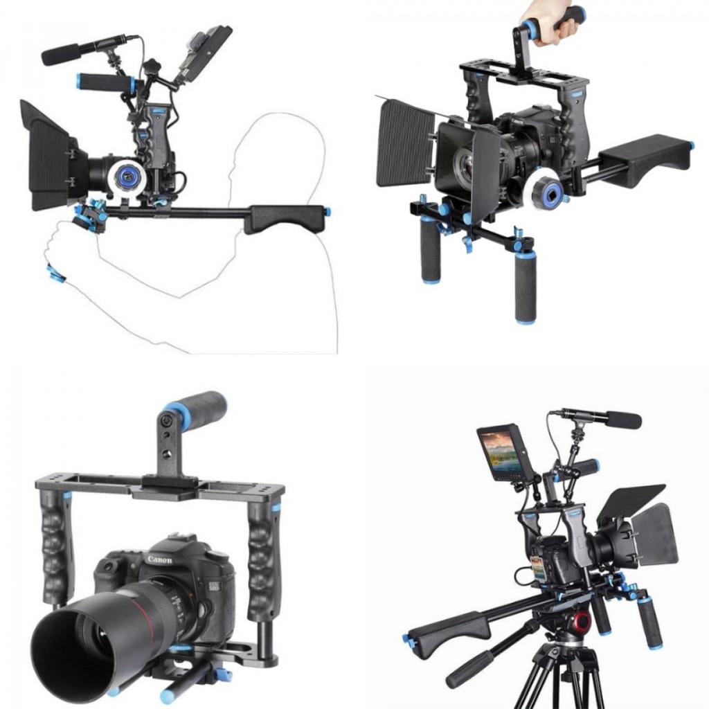 Rig Kamera DSLR Stabilizer Almunium 5 in 1 Fokus Camera