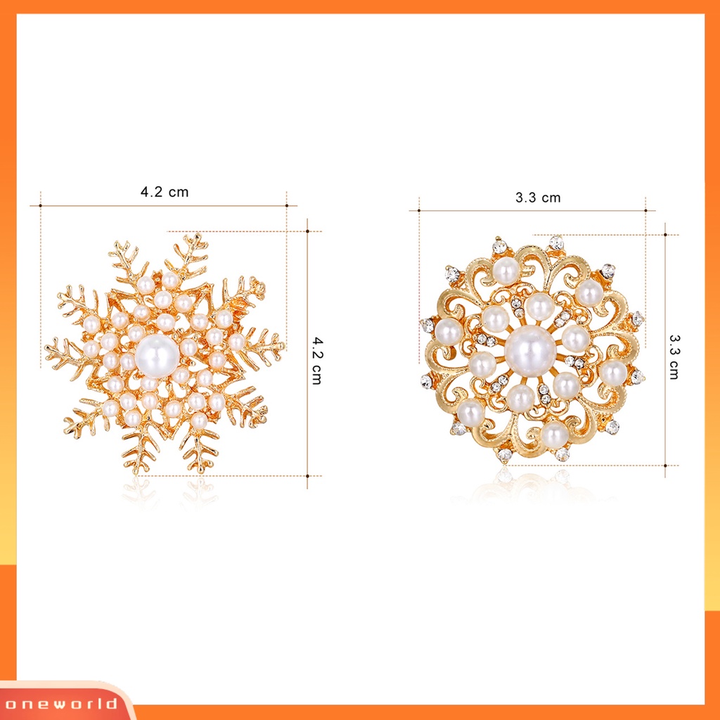 [ONE] Wanita Bros Fashion Mudah Cocok Mutiara Imitasi Dekorasi Butik Garment Pernikahan Bros Pin Untuk Pesta