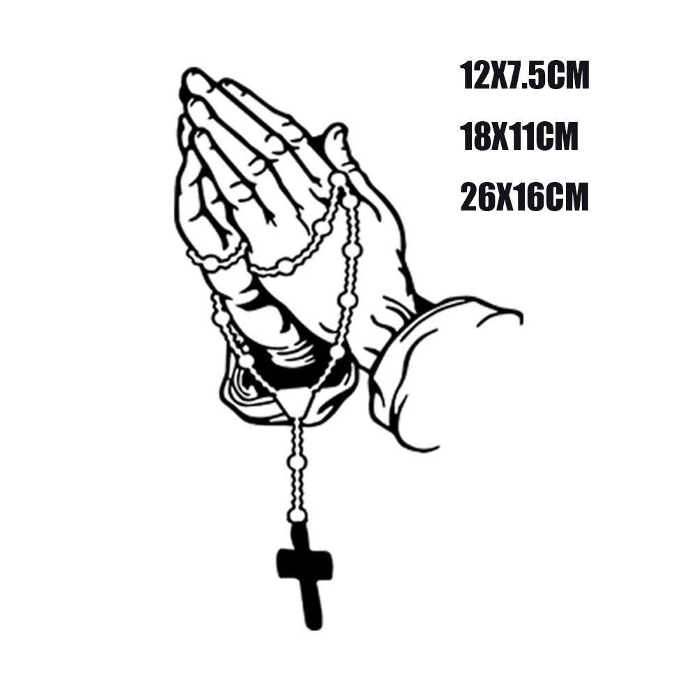 Populer 5PCS Stiker Mobil Motor Auto Styling Christ Prayer Gesture Decal Dekorasi